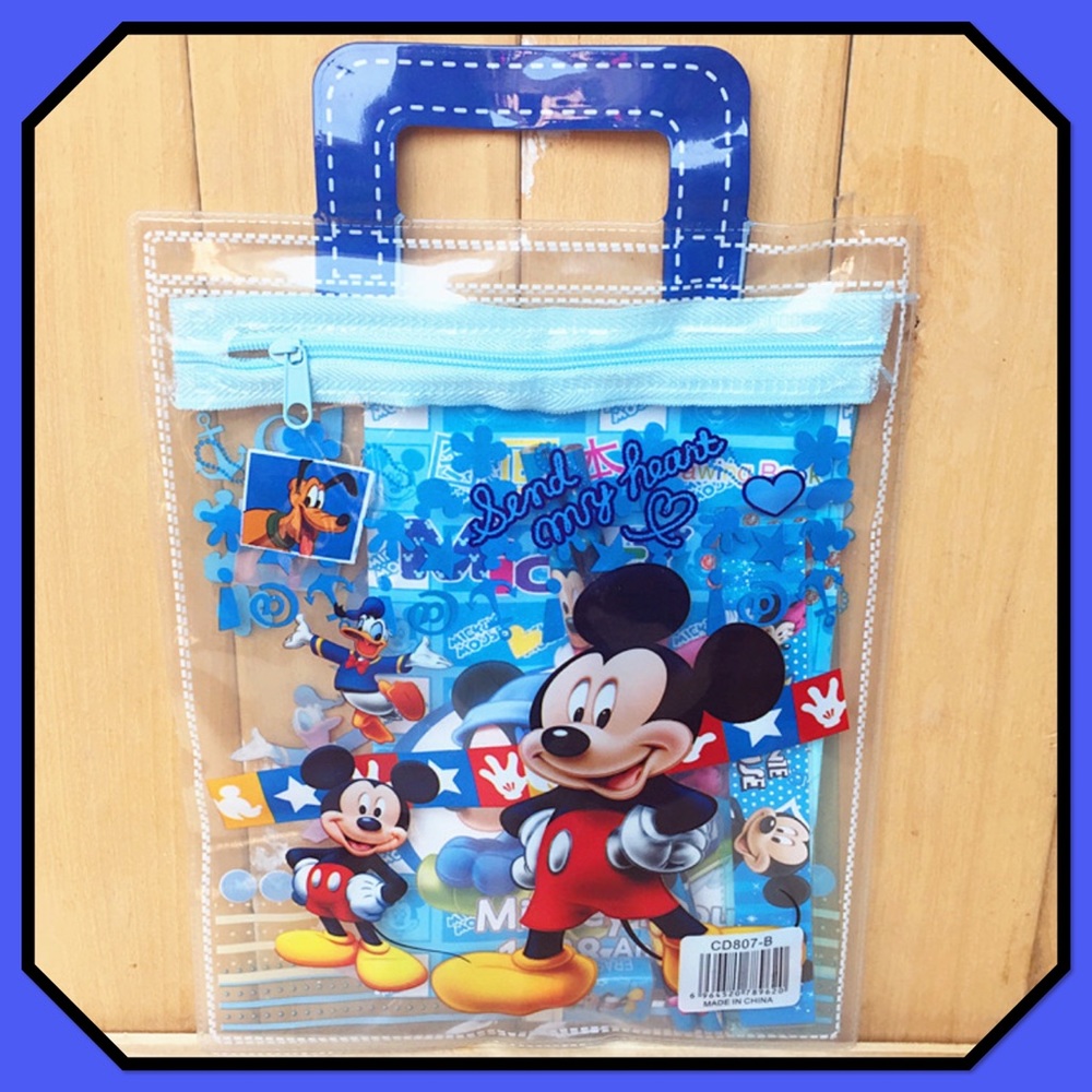 ♦️New♦️Disney Mickey Mouse 7pcs/set Pencil ✏️ Case accessories ♦️